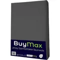 Buymax Spannbettlaken Jersey, 140 x 200 cm, Baumwolle, für Matratzen bis 25 cm Höhe, anthrazit