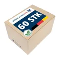 VERPACKUNGSFUXX Versandkarton Premium 60 Stück mit Automatikboden, Selbstklebeverschluss & Aufreißfaden | Außenmaße 266 x 206 x 170 mm | hochwertige braune Faltkartons