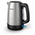 Philips Wasserkocher Daily Collection, 1.7 L, Leuchtanzeige, Klappdeckel + Kontrollanzeige, Metall (HD9350/90) - Silber