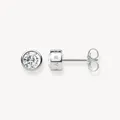 THOMAS SABO Ohrstecker Classic 925 Sterlingsilber Stein weiß  Paar H1963-051-14