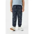 Name It Sweatpants NMMVARON für Jungen mit Tunnelzug und Markenlabel bedruckt, casual, normal, Baumwolle, ohne Kragen blau 98