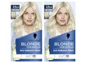 Schwarzkopf Blonde Aufheller L1++ (2x 143 ml), Haarfärbemittel für Öl-aktiviertes Haare Aufhellen mit HaptIQ System, für bis zu 9 Stufen ohne Gelbstich