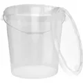 Eimer mit Deckel 30 L | Vorratseimer | Lebensmittelecht Transparent | Hobbock | 1 Stück - Transparent