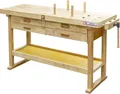 Holzmann Hobelbank WB162L inkl. 4 Bankhaken und Haltestäbe