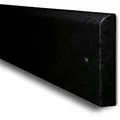PROREGAL Wand-Schrammschutz aus hochwertigem Polyethylen | Zum Aufdübeln mit 6mm Senkkopfschrauben | HxBxT 15x206x2cm | Schwarz