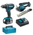 Makita DUM604ZX Akku-Grasschere + DDF482Z Akku-Schrauber + 1 Akku 3Ah + Ladeger.