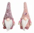 Wichtel 19 cm - 2er Set in rosa / pink - Mädchen Weihnachts Fenster Dekoration