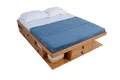 Memomad Bett mit Stauraum Bali 160x200 Oak - Massivholz mit Bettkasten u. viel Stauraum, ideal f. kleine Schlafzimmer - mit Aufbewahrung inkl. Lattenrost - Praktisch, Robust und Stilvoll