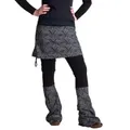Vishes Hosenrock Rock- Schlag- Hosen Kombination - Lange Größe Goa, Boho, Ethno, Hippie Style schwarz 44-46