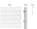 Alberts Doppelstabmattenzaun als 10 tlg. Zaun-Komplettset Höhe 160 cm Länge 8 m