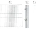 Doppelstabmattenset ALBERTS Typ 6/5/6 800 x 160 cm feuerverzinkt