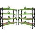 TRUTZHOLM 2x Industrieregal Milo 200x190x60 cm Steckbar Erweiterbar 4 Ebenen 4 Tonnen