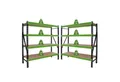TRUTZHOLM Steckregal 2x Industrieregal Milo 200x190x60 cm steckbar, erweiterbar 4 Ebenen, 4 Tonnen