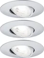 Paulmann LED Einbauleuchte chrom matt schwenkbar schwenkbar 3er Set