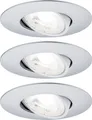Paulmann LED Einbauleuchte chrom matt schwenkbar schwenkbar 3er Set