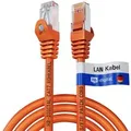 hb-digital 5m LAN Kabel CAT 7 Rohkabel RJ45 S/FTP PiMF LSZH AWG 26 Orange