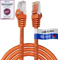 hb-digital Netzwerkkabel CAT7 LAN Kabel 5m RJ45 S/FTP PiMF LSZH AWG 26 halogenfrei orange
