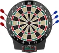 VEVOR Elektronische Dartscheibe, 393 mm E-Dartsboard mit 43 Spielen & über 320 Variationen für bis zu 8 Spieler, 6 Darts mit Flights & 50 Ersatz-Dartspitzen, Farb-LCD-Punkteanzeige