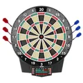 VEVOR Elektronische Dartscheibe, 393 mm E-Dartsboard mit 43 Spielen & über 320 Variationen für bis zu 8 Spieler, 6 Darts mit Flights & 50 Ersatz-Dartspitzen, Farb-LCD-Punkteanzeige