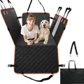 VEVOR Rücksitzverlängerung für Hunde, Hundehängematte , Autositzbezug für Hunde mit harter Unterseite, Hundeautositzbett 130 x 70 cm, unterstützt 168 kg, mit Netzfenster und Aufbewahrungstasche
