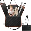 VEVOR Autoschondecke Hund Rücksitz, Hundedecke, Autositzbezug für Hunde mit Harter Unterseite, Hunde Autodecke 130 x 70 cm, bis 168 kg, mit Netzfenster und Aufbewahrungstasche für Auto, SUV, LKW