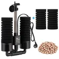 Doppelschwammfilter Aquarium Schwammfilter Filter Leiser Tauchschaum Filterung
