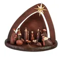 Hansmeier Krippe Moderne Weihnachtskrippe, Krippe, inkl. Krippenfiguren, robustes Material, Krippenfiguren im Lieferumfang enthalten