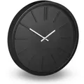 Relaxdays Wanduhr, Schwarz, Kunststoff, Glas, 35x5x35 cm, Dekoration, Uhren, Wanduhren