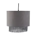 Pauleen 48211 Noble Reverie Pendelleuchte max. 20 Watt Grau, Schwarz Samt, Metall E27