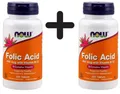 2 x NOW Foods Folic Acid, 800mcg with Vitamin B12 - 250 tabs (118,12 EUR/kg)