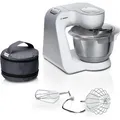 Bosch Küchenmaschine Serie 4, MUM58200, 1000 W, mit Patisserie-Set, 3,9 Liter, weiß/silber