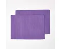 Homescapes Platzset Tischset lila im 2er-Set – 30 x 45 cm, 100% Baumwolle