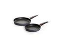 Woll Pfannenset Diamond Lite, Schwarz, Metall, 1,5 L, rund, abnehmbarer Griff, hitzebeständige Griffe, backofengeeignet, antihaftbeschichtet, Kochen, Pfannen, Pfannensets