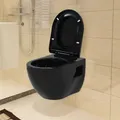 Wandtoilettenkeramik schwarz