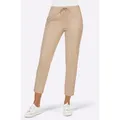 creation L Jerseyhose Lederimitat-Hose Innenbeinlänge ca. 66 cm beige|braun 44