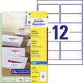 AVERY Zweckform J8177-25 Adressetiketten/Adressaufkleber (300 Etiketten, 99,1x42,3mm auf A4, bedruckbar, selbstklebend, für DIN lang Briefkuverts, Papier matt, Inkjet-Drucker) 25 Blatt, weiß