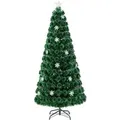 Costway Weihnachtsbaum & Glasfaser-Farbwechsler und Sternspitze 180cm