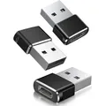 Usb-c-buchse Auf Usb-a-stecker-adapter (3er-pack) – Usb-c-auf-usb-a-konverter-ladegerät Für Apple Watch 7, Iphone 11, 12, 13, Pro Max, Se 3, 14, Ipad Air 5, Mini 6, 8