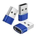 USB C Adapter Typ C Buchse zu USB A Stecker 3 Stück Aluminium Gehäuse 480 Mbps
