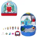Polly Pocket x Peanuts Sammler-Schatulle, Minipuppen und Spielset, 7 thematische Zubehörteile, 4 symbolische Locations, Snoopy & Woodstock, JFV05