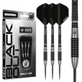 WINMAU Blackout Series 24g Torpedo Steel Tip Dartpfeile – 90% Tungsten Darts – Profi Dartpfeile Metallspitze mit Flights & Shafts, Präzise Turnier Dart Pfeile für Training und Wettbewerb
