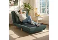 HOMCOM Sessel mit Bett-Funktion, Liegesessel, verstellbare Rückenlehne, Kissen (Relaxsessel, 1-St., Klappsessel), für Wohnzimmer, Schlafzimmer, Dunkelgrün