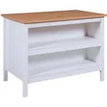 Kücheninsel Julina mit Platz Für 2 Barhocker 124 cm x 75 cm x 91,5 cm Weiß