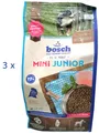 (€8,65/kg) Bosch Mini Junior Hundefutter für kleine Welpen junge Hunde: 3 x 1 kg