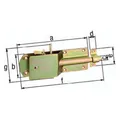 GAH Sicherheits-Stallriegel Länge 200 mm Breite 125 mm Stahl galvanisch gelb verzinkt (Möbelriegel) (124182)