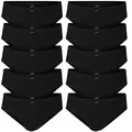 Götzburg Herren Slip 740921 10er Pack, Farbe:Schwarz;Wäschegröße:L