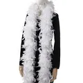 Larryhot 60g Weiß Feather Boa-2 Yards Türkei Boa Federn für Party Bulk, Weihnachten, Hochzeit Mittelstücke, Kostüm, Konzert, Haustier und Heimdekoration (Weiß)