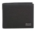 BOSS Herren Geldbörse Portmonee 100 % Leder in Schwarz Manprio