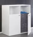 VCM Holz Wäscheschrank | Wäschetruhe | Wäschekorb | Maße ca. H. 74 x B. 80 x T. 39 cm - Dreso L 2f