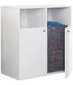VCM Holz Wäscheschrank | Wäschetruhe | Wäschekorb | Maße ca. H. 74 x B. 80 x T. 39 cm - Dreso L 2f